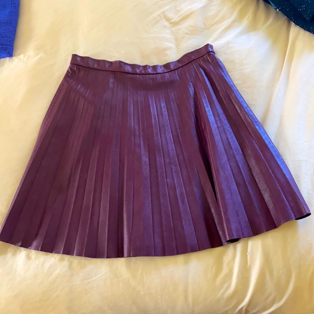 J crew faux leather mini skirt